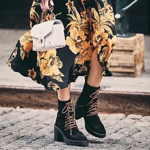 Free People Dylan Lace Up Combat Boot - NWOT